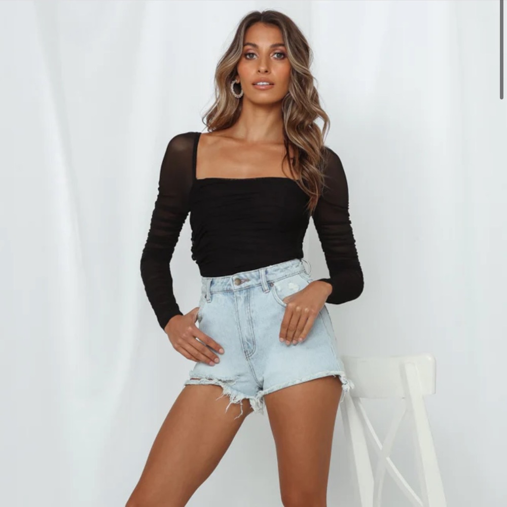 HELLO MOLLY DEVIL EYE BODYSUIT BLACK